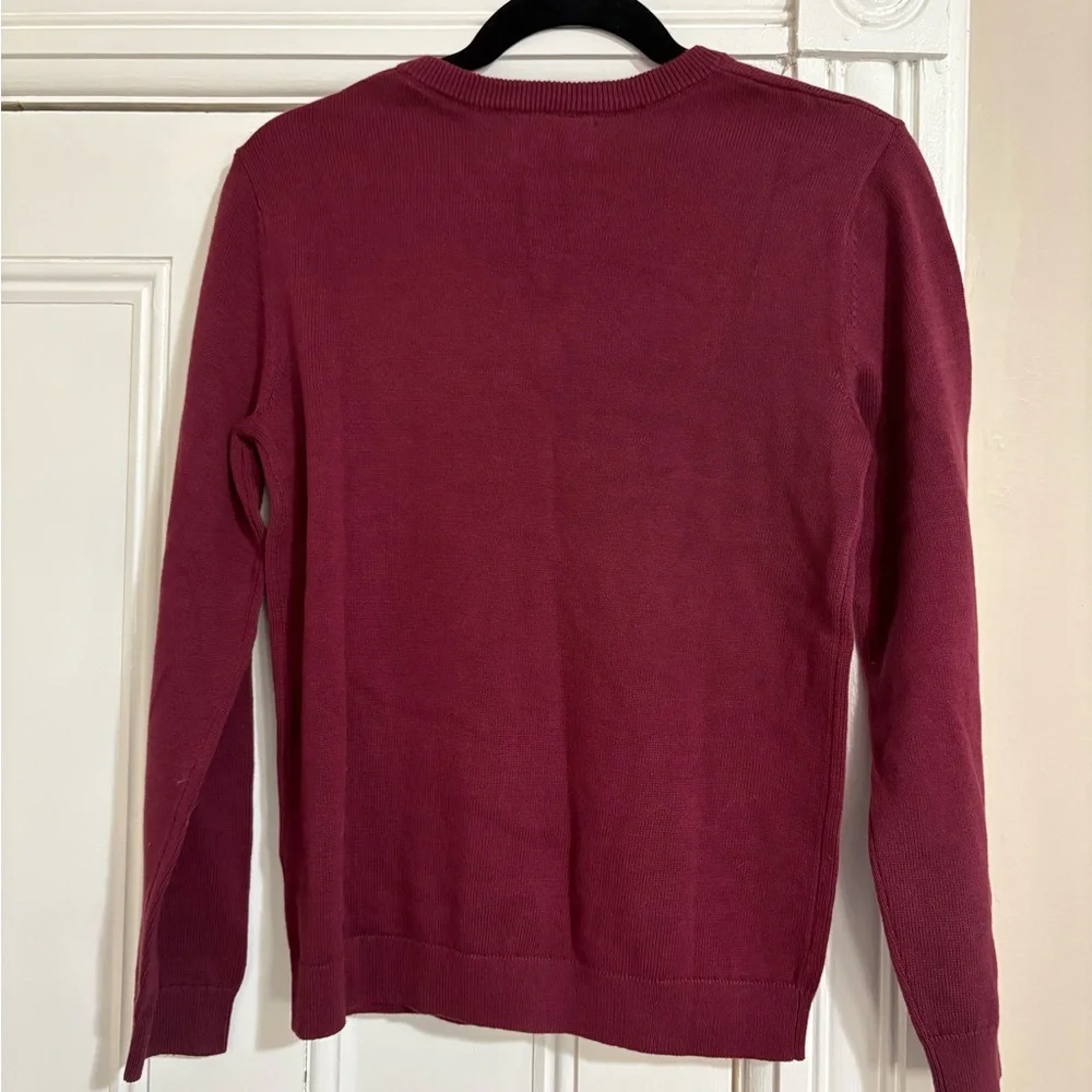 NWT Old Navy Boys Uniform‎ Classic V-Neck Sweater in Deep Burgundy Fall Winter